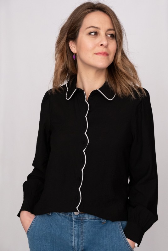 Blusa Gigi Negra Vero Moda