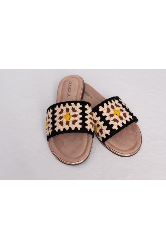 Sandalia Crochet Plana