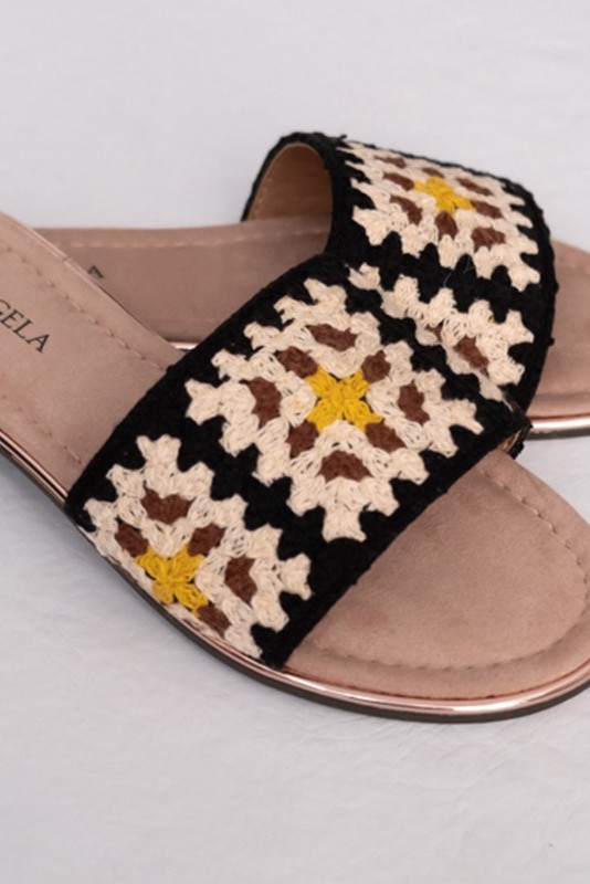 Sandalia Crochet Plana
