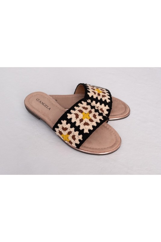 Sandalia Crochet Plana