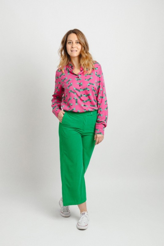 Pantalon Pana Verde Lolina