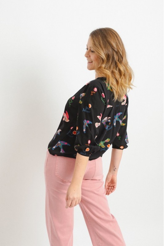 Blusa Elkie Birds Sugarhill