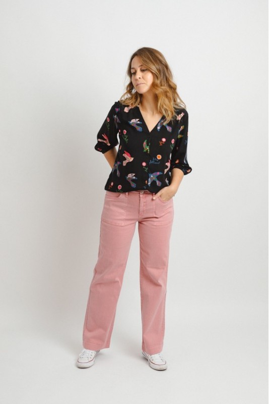 Blusa Elkie Birds Sugarhill