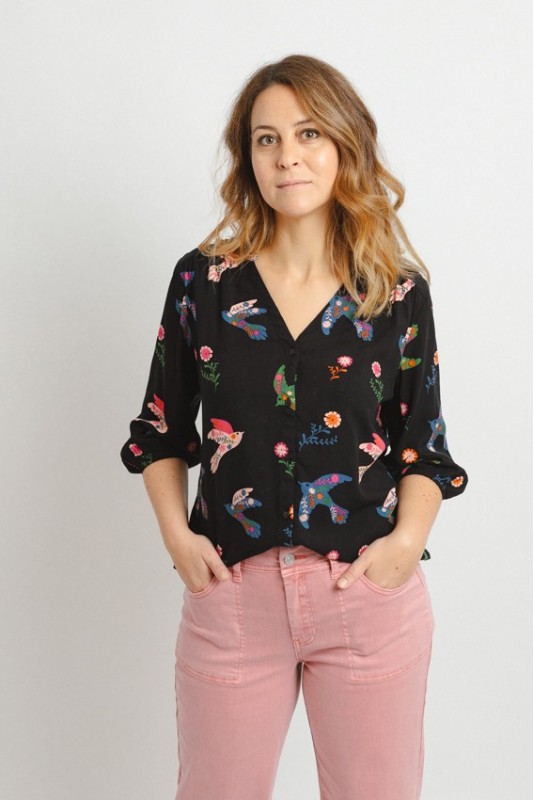 Blusa Elkie Birds Sugarhill
