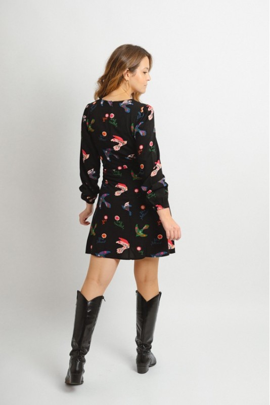 Vestido Oksana Birds Sugarhill
