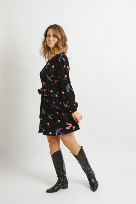 Vestido Oksana Birds Sugarhill