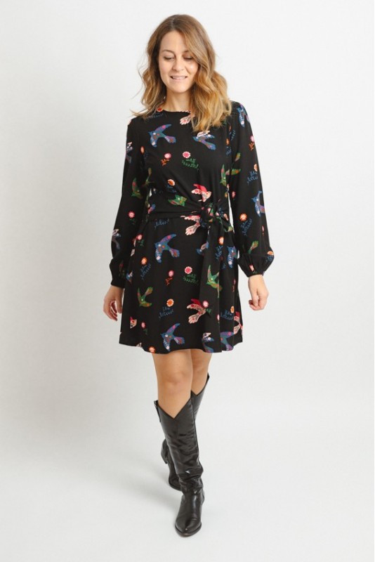 Vestido Oksana Birds Sugarhill