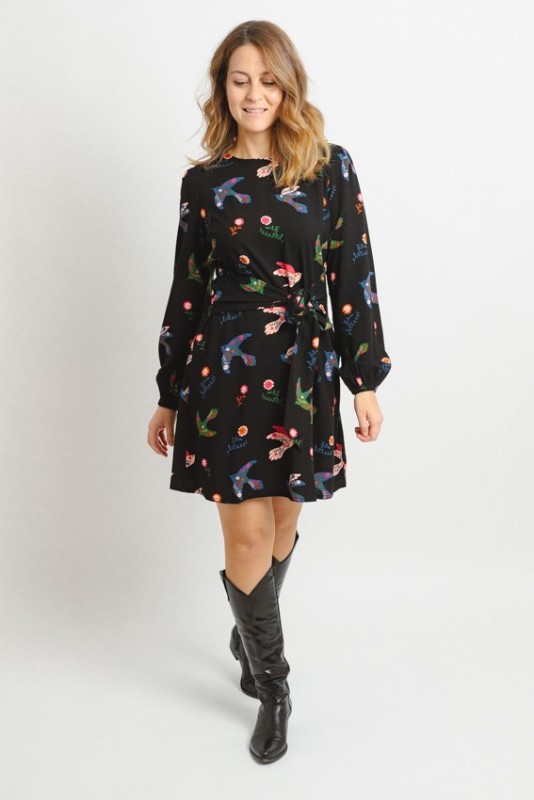 Vestido Oksana Birds Sugarhill