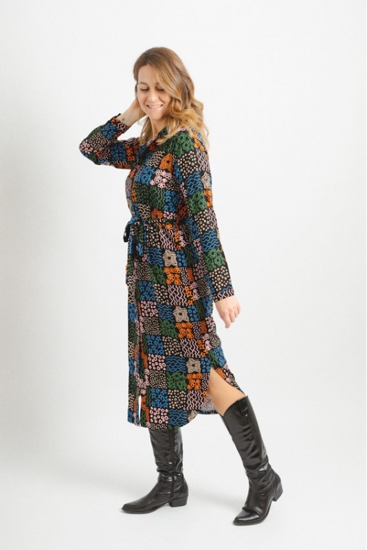 Vestido Betty Multi Doodle Sugarhill