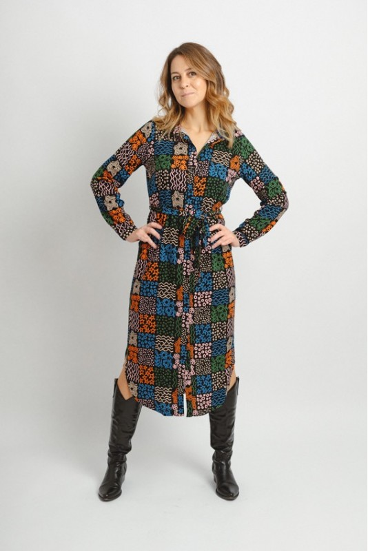 Vestido Betty Multi Doodle Sugarhill