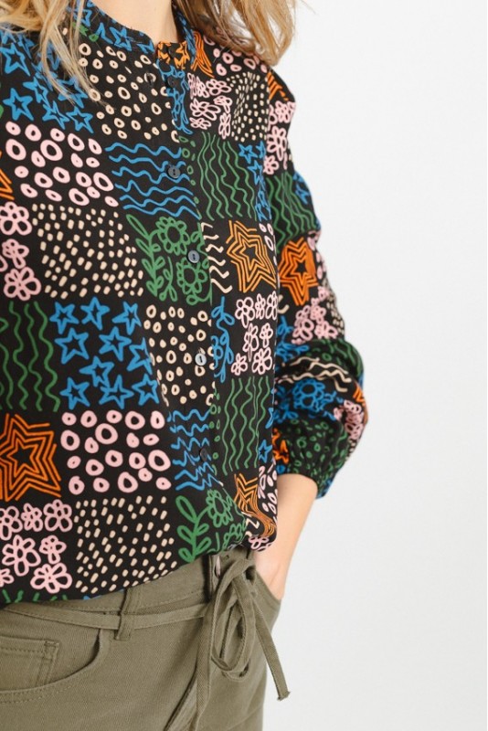 Blusa Hanna Multi Doodle Sugarhill