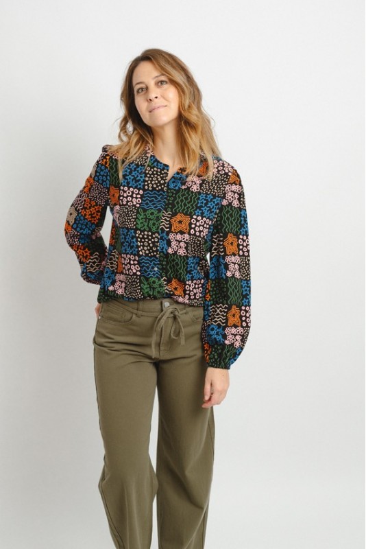Blusa Hanna Multi Doodle Sugarhill