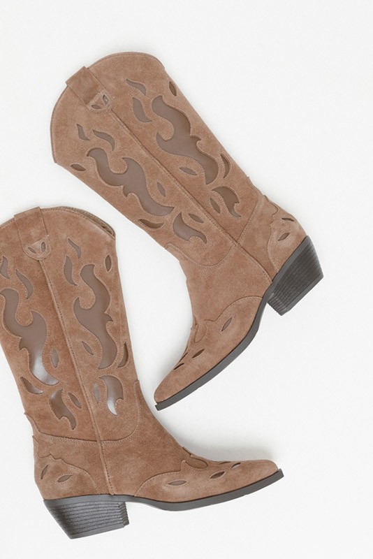 Bota Cowboy Serraje Troquelado
