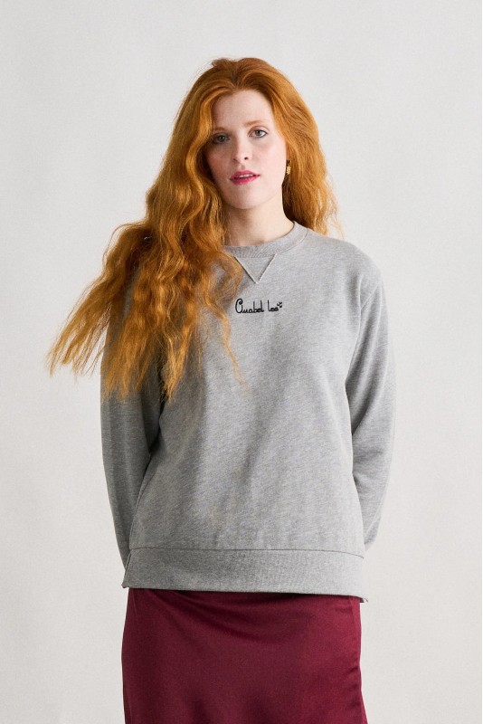 Sudadera Basica Gris Anabel Lee