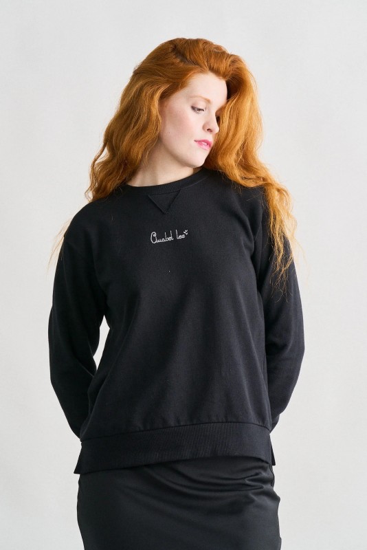 Sudadera Basica Negra Anabel Lee