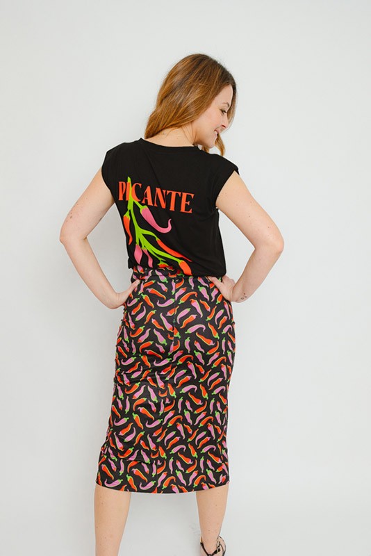 Falda Drapeada Picante Lolina