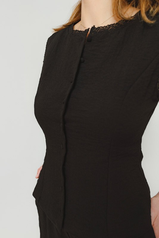 Top Alise negro Vero moda