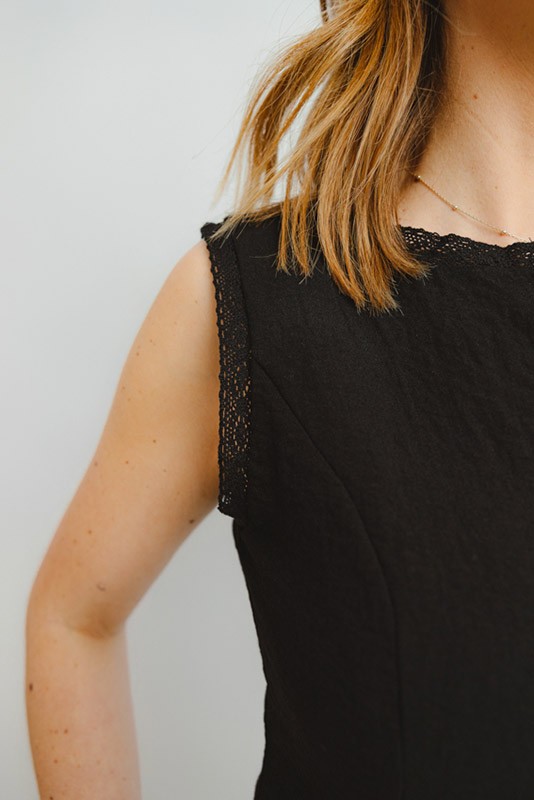 Top Alise negro Vero moda