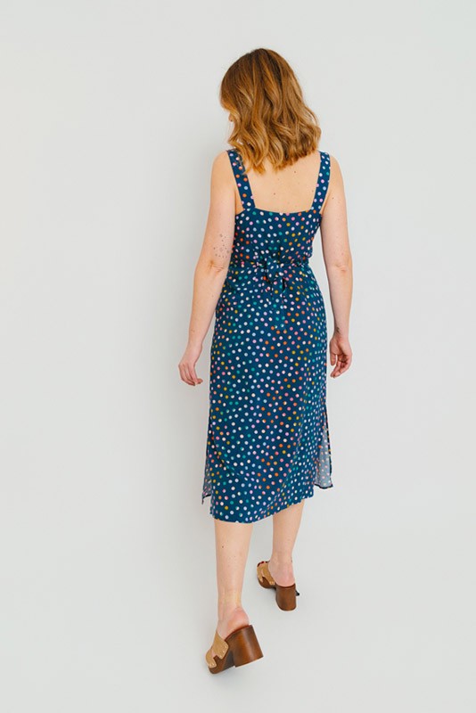 Vestido midi Elva Sugarhill