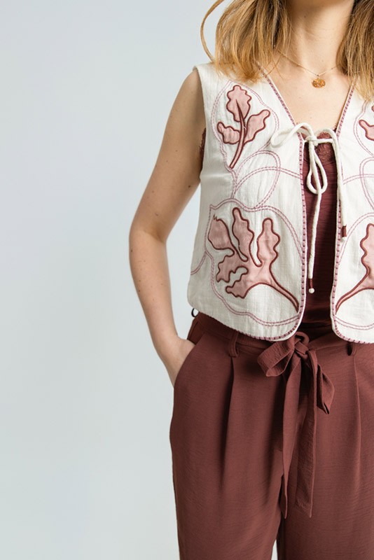 Chaleco Jamila Crudo Vero Moda