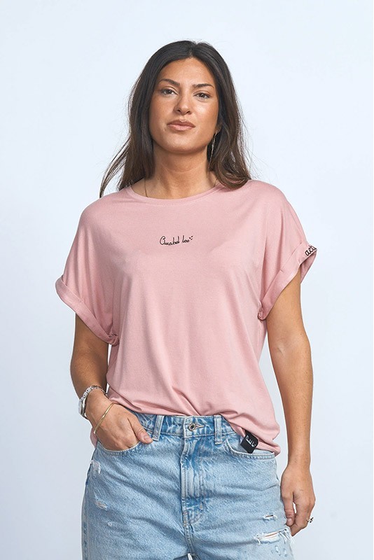 Camiseta Basica Rosa Anabel Lee