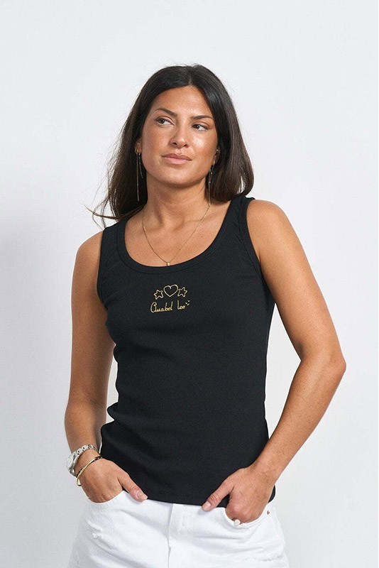 Top Tirantes Negro Anabel Lee