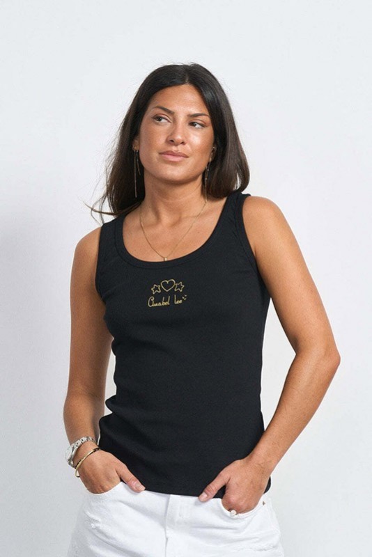 Top Tirantes Negro Anabel Lee