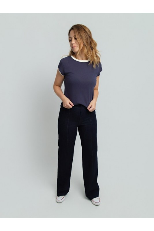 Camiseta Navy Ribete