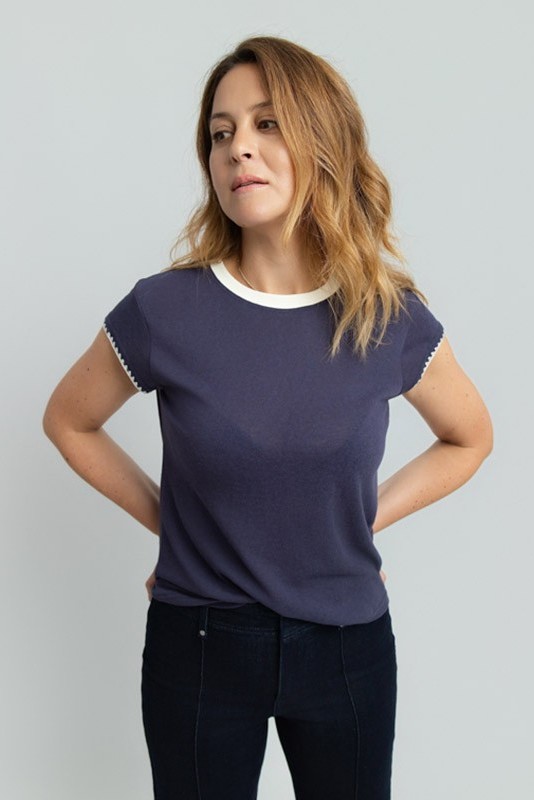 Camiseta Navy Ribete
