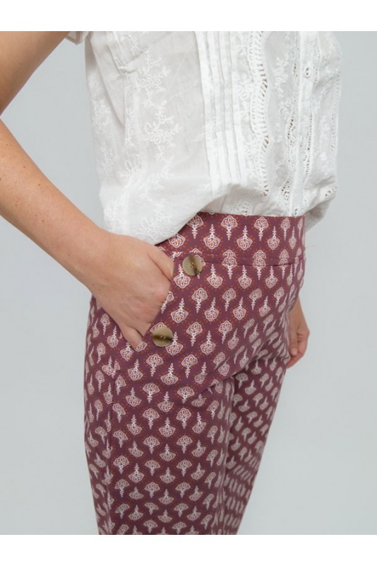 Pantalon Art Burdeos
