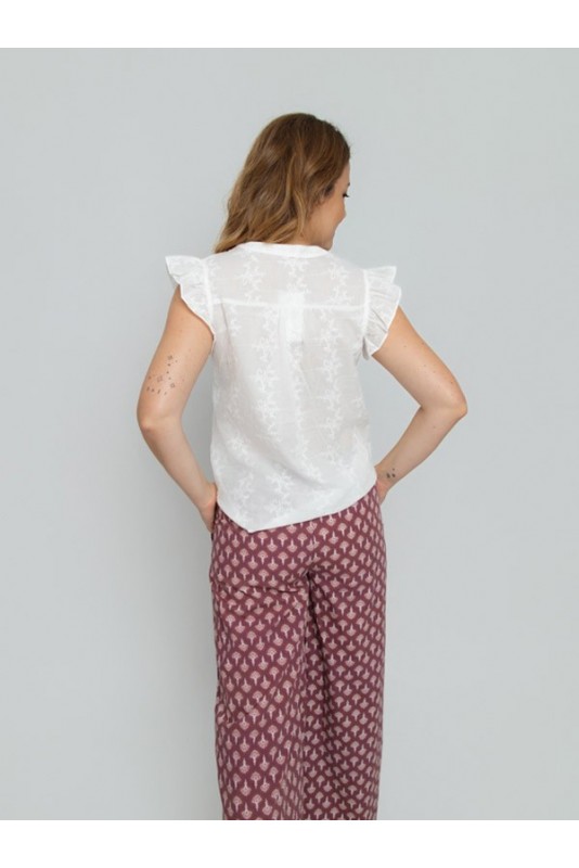 Pantalon Art Burdeos