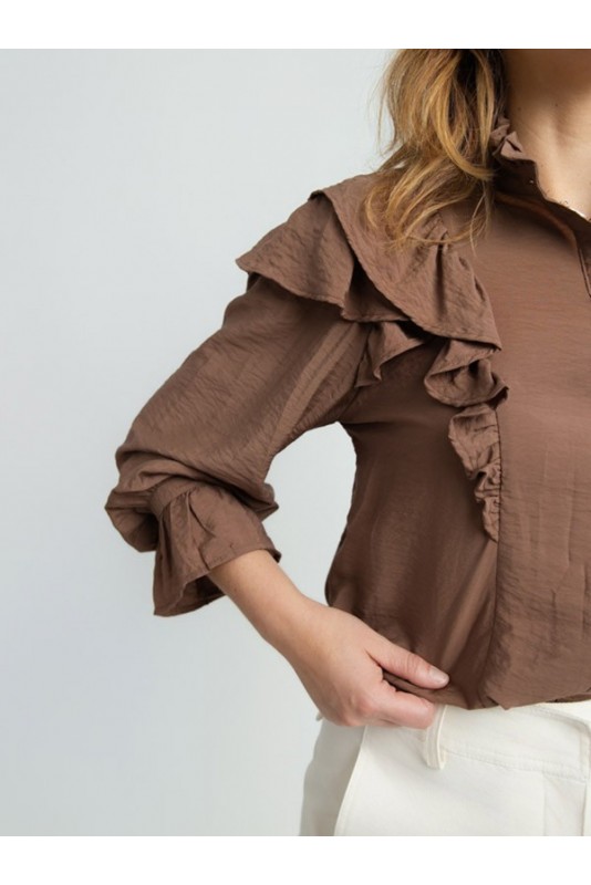 Blusa Jules Marron Vero Moda Blusa Jules Marron Vero Moda