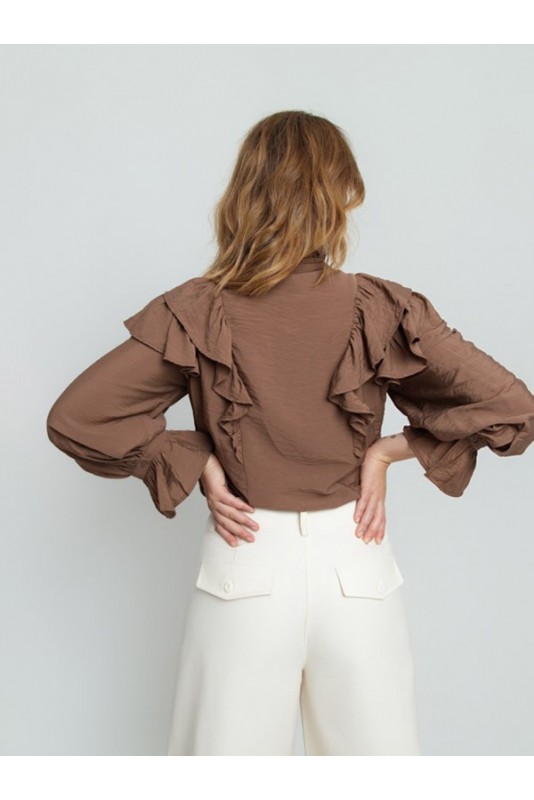 Blusa Jules Marron Vero Moda Blusa Jules Marron Vero Moda