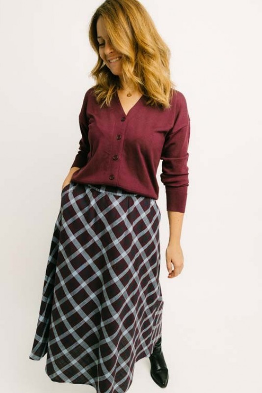 Cardigan Morla Burgundy B Young