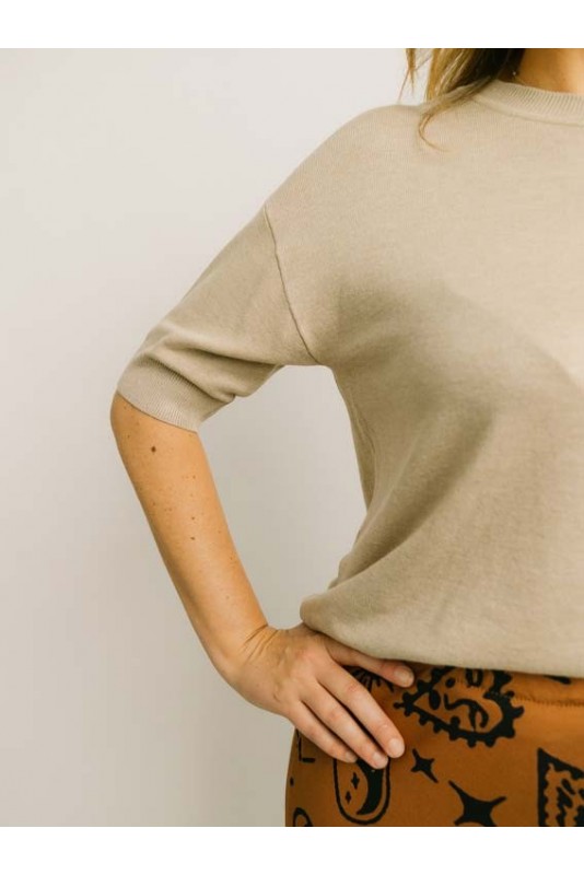 Jersey Morla M Corta Beige B Young Jersey Morla M Corta Beige B Young