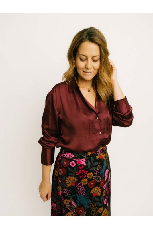 Blusa Sommer Burgundy Vero Moda