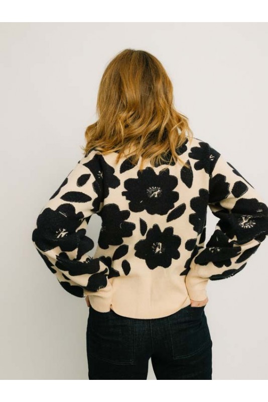 Cardigan Floral Beige Pepaloves Cardigan Floral Beige Pepaloves