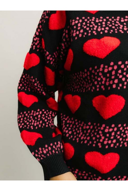 Jersey Corazones Negro Pepaloves