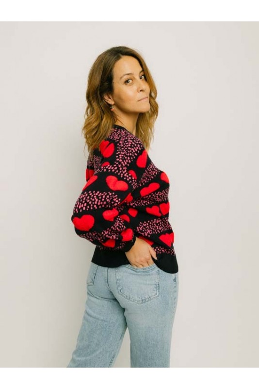 Jersey Corazones Negro Pepaloves