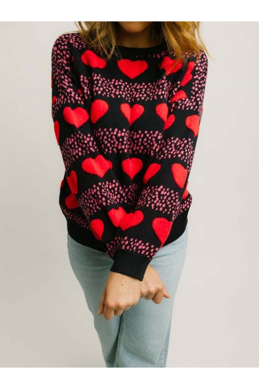 Jersey Corazones Negro Pepaloves