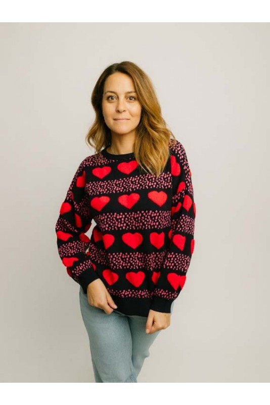 Jersey Corazones Negro Pepaloves