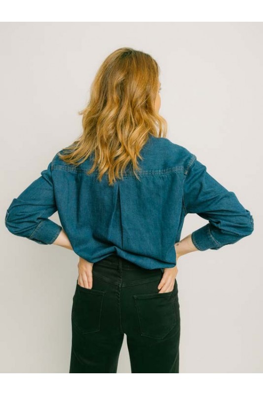 Camisa Denim Bordados Pepaloves Camisa Denim Bordados Pepaloves