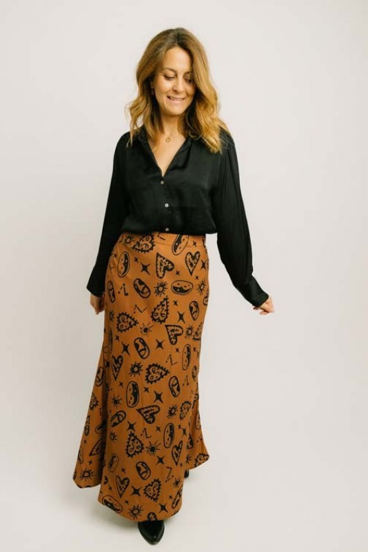 Falda Brown Hearts Pepaloves
