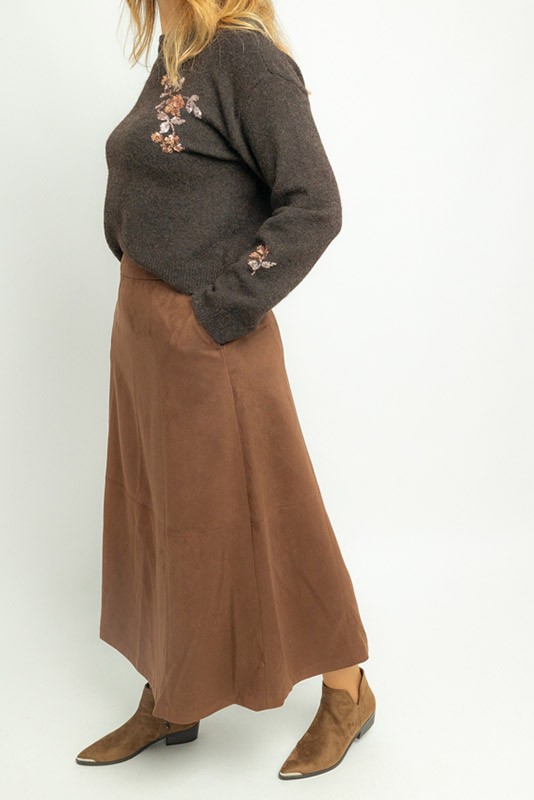 Falda Jose Olive Brown Vero Moda