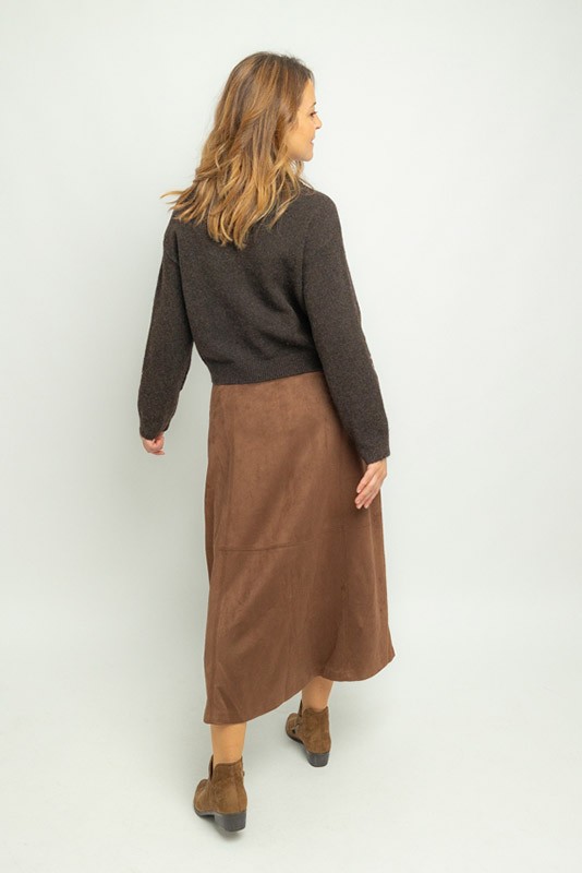 Falda Jose Olive Brown Vero Moda