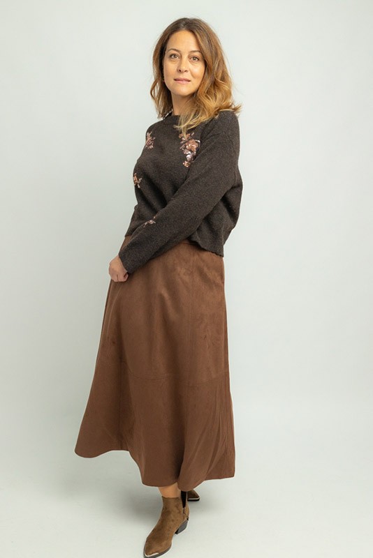 Falda Jose Olive Brown Vero Moda