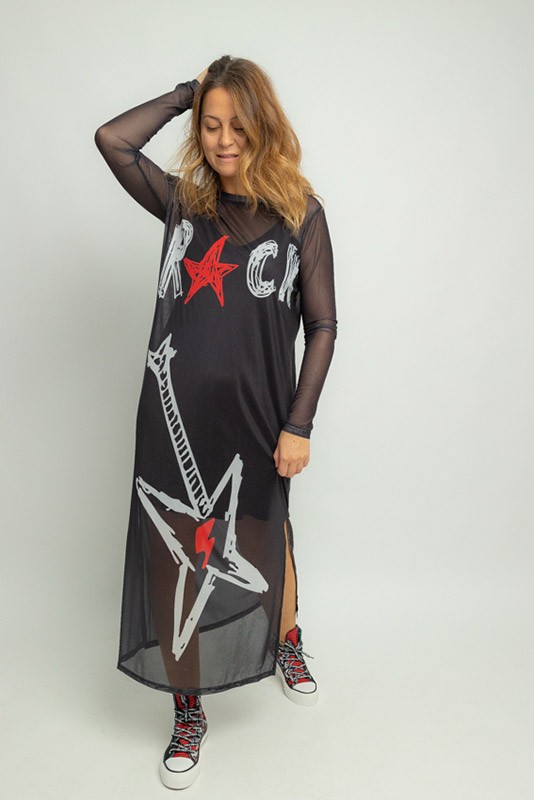 Vestido camiseta Rock and Roll Lolina