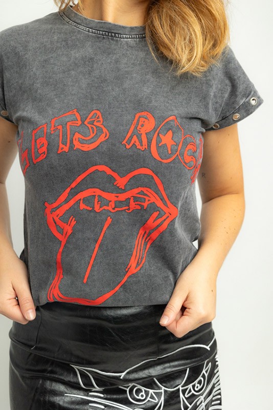 Camiseta Lets Rock Lolina Camiseta Lets Rock Lolina