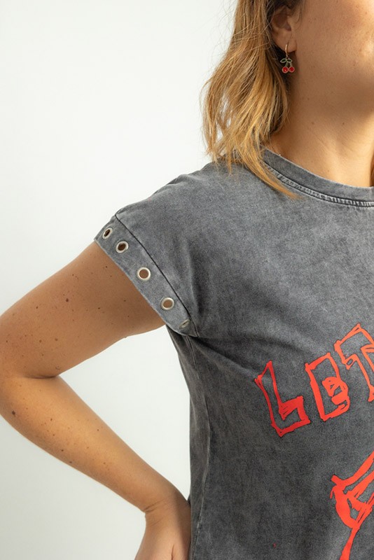 Camiseta Lets Rock Lolina Camiseta Lets Rock Lolina