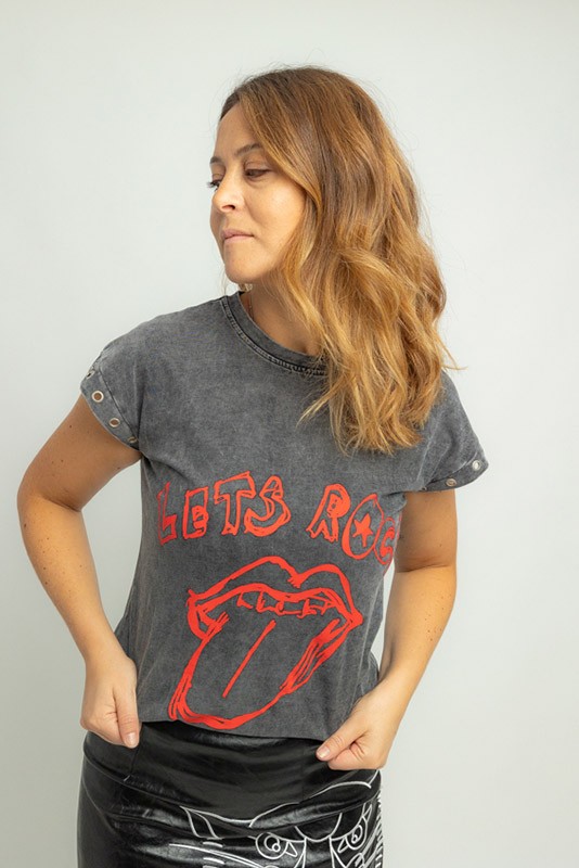 Camiseta Lets Rock Lolina Camiseta Lets Rock Lolina
